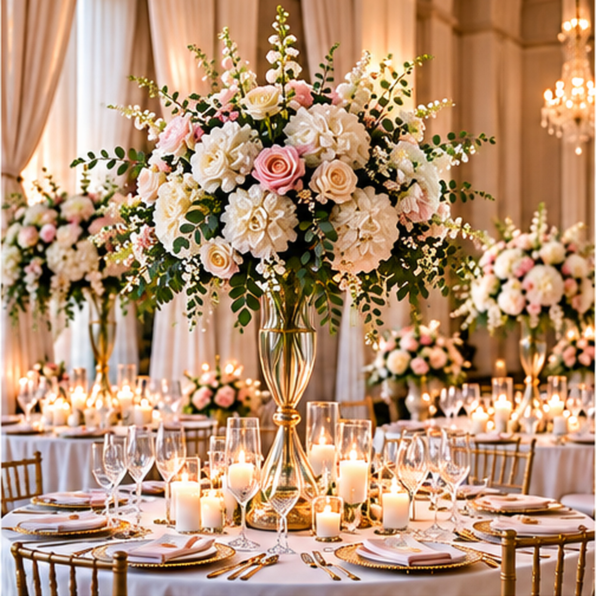 Elegant floral tablescape