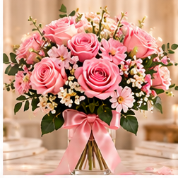 Blush Rose Bouquet - Image 4