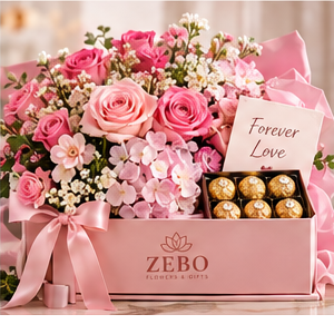 Forever Yours Pink Rose Gift Box